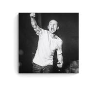 sdnkbro Poster decorativo da parete su tela, motivo Chester Bennington, The Shout of Strength at The Performance, poster decorativo moderno per la camera da letto, per la camera da letto (60 x 60 cm)