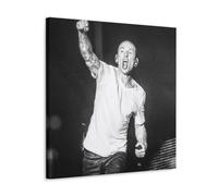 sdnkbro Poster decorativo da parete su tela, motivo Chester Bennington, The Shout of Strength at The Performance, poster decorativo moderno per la camera da letto, 70 x 70 cm