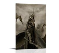 sdnkbro Poster decorativo da parete su tela, motivo "Il Re Stregone e la Bestia Caduta", stile classico epico fantasy, poster decorativo da parete per camera da letto, 40 x 60 cm