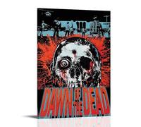 sdnkbro Poster decorativo da parete su tela, motivo: L'alba dei morti in bianco e nero zombie horror, poster decorativo per camera da letto, poster decorativo, 20 x 30 cm