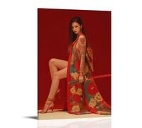 sdnkbro Poster decorativo da parete su tela, motivo samurai orientale, scarpe con tacco alto, stampa moderna su tela, poster decorativo per camera da letto, per camera da letto, 40 x 60 cm