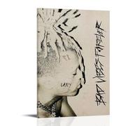 sdnkbro Xxxtentacion - 4 poster decorativi da parete su tela, motivo: album di artisti hip-hop, qualità di recupero, poster decorativi moderni per la camera da letto, 20 x 30 cm