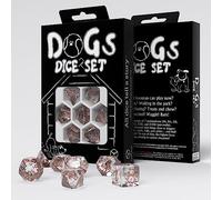 Cani Dadi Set : Bolle RPG Dadi Polyhedrons Traslucido Rame Q-workshop SDOG04