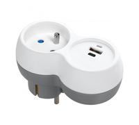 Sdoppiatore 2P+Z, USB C, bianco-grigio, OR-AE-13302