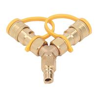 Sdoppiatore A Y Per Gas In Ottone con 3 8 Pollici, Connettore Rapido A Doppia Uscita Per Griglie, Generatori, Stufe con Giardino, Forni Per Pizza