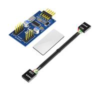 Sdoppiatore a Y USB 2.0 a 9 pin, connettore USB maschio da 1 a 2 femmina, prolunga per connessione interna del PC e integrazione di dispositivi adattatore per computer