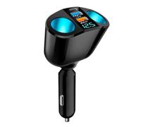 Sdoppiatore Accendisigari Auto, 120W Presa Accendisigari Doppia, QC3.0/PD/2.4A Caricatore Auto, 12V/24V Caricatore Auto USB C Adatto per Telefoni Tablet GPS Dash Cam