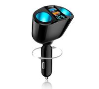 Sdoppiatore Accendisigari Auto 120W, QC3.0/PD/2.4A Doppia Presa 12V/24V, USB C, Adatto per Telefoni Tablet GPS