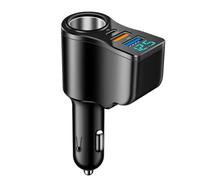 Sdoppiatore Accendisigari Auto, 4 in 1 66W Sdoppiatore Accendisigari Auto, Accendisigari USB, 30W PD + 2 USB 3.0 Ports, per iPhone, Samsung, Galaxy, Huawei, GPS, Dash Cam