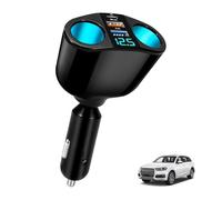 Sdoppiatore Accendisigari Auto, Caricatore Auto Accendisigari, USB C QC3.0 e PD, 120W Multiplo con 3 Porte di Ricarica, Sdoppiatore con Voltmetro LED, Compatibile con Smartphone GPS Dash Cam Tablet