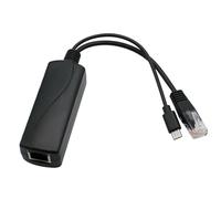 Sdoppiatore Active Power Over Ethernet IEEE802.3af Micro USB 48V a 5V POE Splitter RJ45 femmina a maschio con spina micro USB