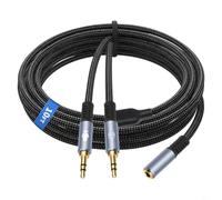 Sdoppiatore audio a Y in rame privo di ossigeno, 1 m, per treccia priva di | Doppia uscita simultanea, condividi la musica con gli amici, giochi per chat, lunghezza 1 metro, design senza grovigli