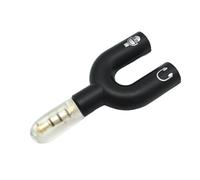Sdoppiatore audio per cuffie, adattatore 2 in 1 da 3,5 mm tipo U per microfono, adattatore per telefono, laptop, PC, uomo e donna