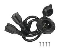 Sdoppiatore cavo alimentazione camper impermeabile 12AWG 5 20A con due prese a 3
