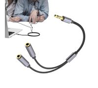 Sdoppiatore cavo audio da 3,5 mm - Sdoppiatore audio stereo, adattatore audio multi-dispositivo | Splitter jack premium da 3,5 mm, condividi musica con gli amici, splitter Aux leggero per cuffie e alt