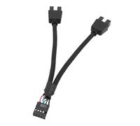 Sdoppiatore di intestazione USB a 9 pin per scheda madre, splitter interno USB 2.0, cavo a Y per scheda madre, connettore maschio a femmina, cavo dal design compatto con forte stabilità, accessorio
