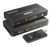 Sdoppiatore HDMI 4K, Switch HDMI 3 IN 1 Out con Telecomando, Splitter HDMi Supporta 4K 3D UHD HDR, Automatico per Xbox PS5/4/3 Blu-ray DVD Fire Stick HDTV PC Laptop Chromecast Nintendo