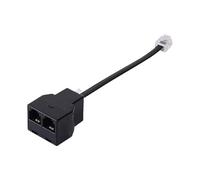 Sdoppiatore linea telefonica - Presa bipolare, connettore modulare | Cavo convertitore per connessioni multiple telefono fisso, adattatore splitter compatibile modem dispositivi per interni