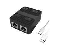 Sdoppiatore per Cavo Ethernet da 1 A 2, 1000 Mbps, Splitter per Cavo Internet, 1 Ingresso e 2 Uscite, Splitter di Rete Gigabit Ad Alta Velocità, Nero
