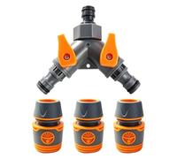 Sdoppiatore per tubo, adattatore resistente a connessione rapida con | Connettore da giardino a tre vie, alternativa resistente al controllo del flusso, previene le perdite, ideale per irrigazione