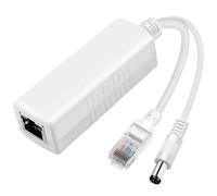 Sdoppiatore PoE Gigabit, uscita 12 V 2 A, con standard IEEE 802.3af/at, adattatore Power over Ethernet splitter per telecamera di sicurezza, AP, Voip, spina CC 5,5 x 2,1 mm, confezione da 3