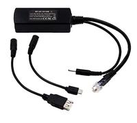 Sdoppiatore PoE - Sdoppiatore 5V per Ethernet per Dispositivo Micro USB/Raspberry Pi/Dropcam/Switch PoE con cavo di rete CAT5e CAT6 CAT7, Trasferimento Dati 100m Telecamera Esterna, Kit USB POE 5V 10W