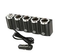 Sdoppiatore Presa Accendisigari per Auto, DC 12V/24V 120W Splitter Presa Accendisigari USB Multipresa Caricatore Accendisigari con 4 Porte Accendisigari e 2 Porte USB