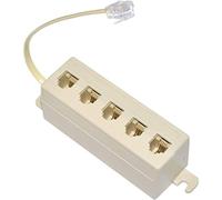 SDOPPIATORE TELEFONICO 5 WAY VIE PRESE PLUG RJ11 MULTIPRESA TELEFONO CON CAVO