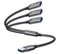 Sdoppiatore USB 3.0, splitter USB 2.0, cavo USB doppio maschio uscita femmina per ricarica, alimentazione e dati compatibile con PC portatile, TV, Mac, PS5 PS4, Xbox, mouse tastiera, stampante