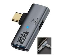 Sdoppiatore USB C OTG PD 100 W Splitter Da Tipo C A Doppio USB C Per IPhone 15 Pro Max, Google TV Chromecast 2020, MacBook, Samsung Galaxy S22/S23 (grigio)