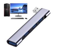 Sdoppiatore USB per laptop, splitter USB 3.0, 4 porte, hub di estensione USB, hub USB tipo C, 4 porte USB 3.0 ad alta velocità, trasferimento dati veloce, dock USB per laptop, adattatore multiporta