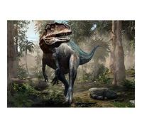 SDOTPMT 10x6.5ft Fondo in poliestere Jurassic Dinosaur Sfondo animale Safari della giungla lago per decorazione del partito di compleanno dei bambini