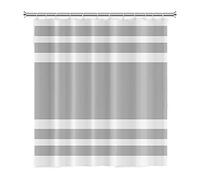 SDOTPMT 122x183 centimetri Rigata grigio-bianca Tenda da doccia Linee rette simmetriche Semplice Pianura Chic moderno Tenda da bagno Impermeabile Arte astratta per l'arredo del bagno con ganci