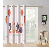 SDOTPMT 140x229cm Capodanno cinese a tema finestra tenda anno del cavallo design con lanterne rosse tradizionale festa per la famiglia soggiorno armadio tenda, 1 pannello
