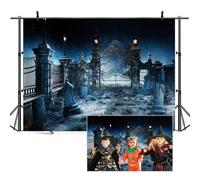 SDOTPMT 2,7x1,8m Halloween Zombie sfondo per Halloween Zombies Tema Party Fotografia sfondo Dark Moon Night Uomini morti Walking End del Mondo Tema Banner Bambini Adulto Photo Studio Props