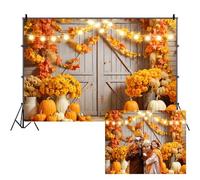 SDOTPMT 3x2,2m Ringraziamento Fondale Autunno Raccolta Partito Fondale Sfondo fotografico in legno Girasole Zucca Decorareazione Autunno Ringraziare Famiglia Partito Decorareazione Stendardo