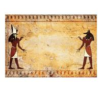 SDOTPMT 3x2m Sfondo dell'Antico Egizio Anubi e Horus Affreschi egiziani Murales da parete trasandati Opere d'arte Graffiti Carta da parati astratta