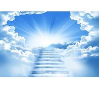 SDOTPMT 5x3ft Paradiso Scale Sfondo Poliestere Cielo Luce Santa Radia Fotografia Sfondo Luce Santa Gesù Natività Sfondi per Bambini Compleanno Party Decor Baby Doccia Forniture