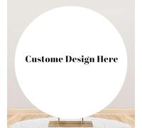 SDOTPMT Diametro 100cm Personalizzare poliestere rotonda copertura fondale,Immagine personalizzata con dimensione,logo,fondale di testo per vari oggetti di scena del partito di evento