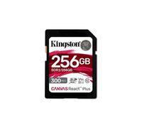 Kingston Technology 256GB Canvas React Plus SDXC UHS-II 300R/260W U3 V90 for Full HD/4K/8K