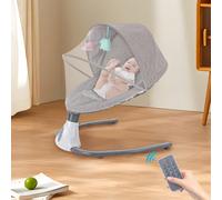 Sdraietta 3 in 1 con musica e telecomando | Sedia a dondolo regolabile per neonati da 0 a 18 mesi | Culla portatile con zanzariera e giocattoli Ti preoccupa ancora che il tuo bambino pianga tutto il g