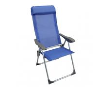 Sdraio da Giardino Pieghevole Regolabile 59x60x109 h cm Blu Kanazawa VivaGarden