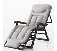 Sdraio da Giardino, Sedie da Giardino Regolabili a 180° con Poggiatesta Rimovibile for Spiaggia, Campeggio, Viaggio, Patio, Ufficio, Pausa Pranzo