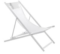 SDRAIO RELAX DA GIARDINO PIEGHEVOLE 3 POSIZIONI BIANCO INFINITY 101X63X86 CM