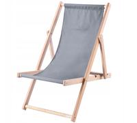 Sedia a sdraio KADAX, sedia da spiaggia in legno, lettino prendisole fino a...