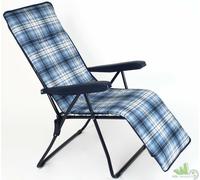 SDRAIO LETTINO IMBOTTITO POLTRONA CON POGGIAPIEDI 5 POSIZIONI CUSCINO 2 CM MARE