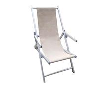 sdraio mare prendisole pieghevole in alluminio e textilene cm 98 x 67,5 x 106 h