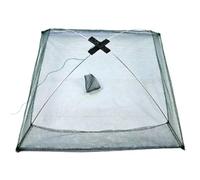 Sdraio per pesci con bordo anti-fuga, 60 x 60 cm, con protezione contro la fuga e di sgancio rapido, per laghetti, carpe, trote, rete pieghevole da