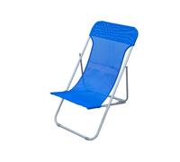 Linea Garden Friend S1622037 - Sdraio beach In acciaio e textilene 450 gr/m², Blu, 70 x 45 x 72 cm