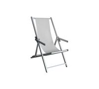 Sdraio da Mare con Braccioli Alluminio Textilene cm 98x67,5x106 h Bianco Cosma